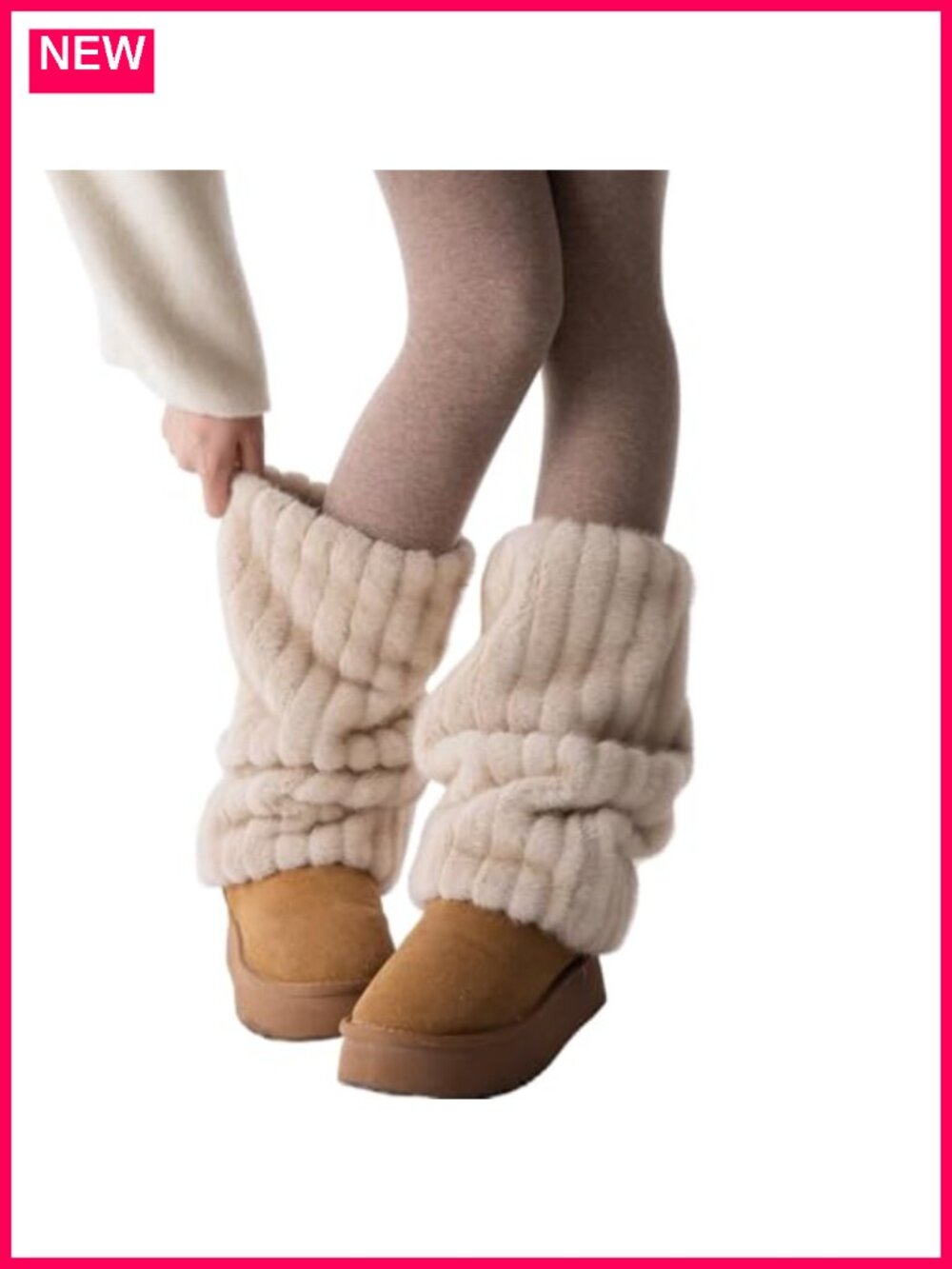 Fuzzy Faux Fur Leg Warmers Retro Cuffed Cottagecore Fairy Grunge